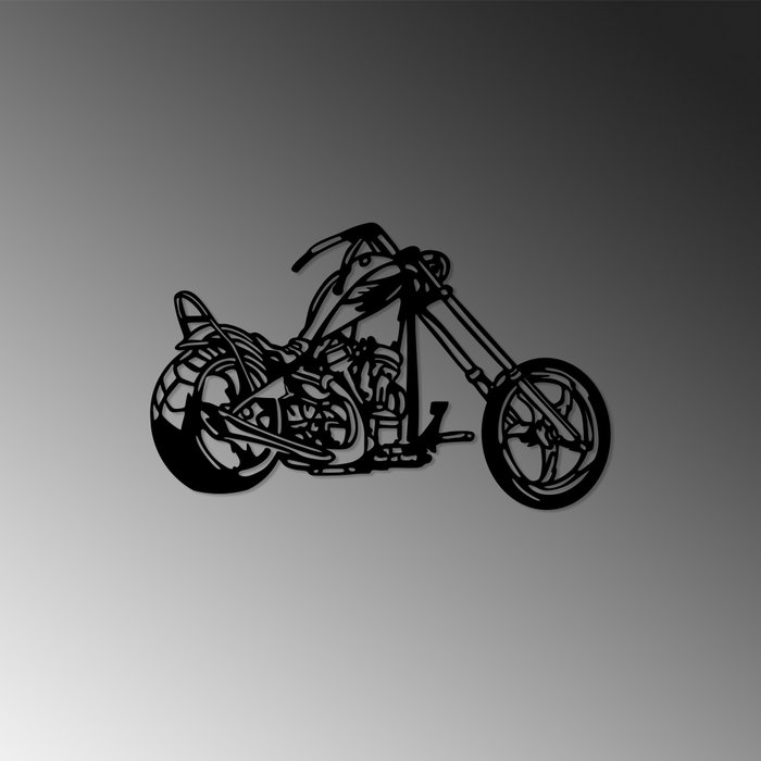Wallity Motorcycle Accesorio de Pared de Metal Negro